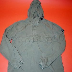 Mens green windbreaker jacket